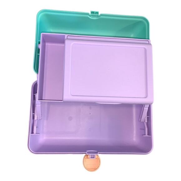 Vintage 1980 Caboodles On-the-Go Makeup Organizer Case Multiple Compartments EUC - Picture 9 of 15